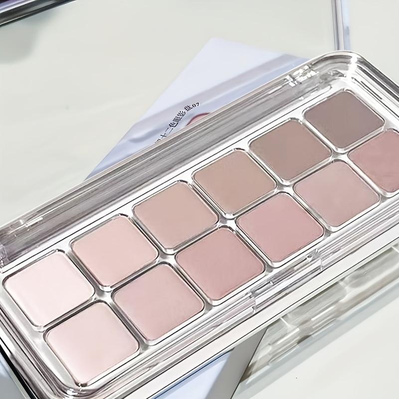 

Палетка теней для век 12 цветов, Матовые мерцающие тени для век Высокопигментированная многофункциональная палетка для макияжа для ежедневного макияжа, Идеальный подарок для любителей макияжа