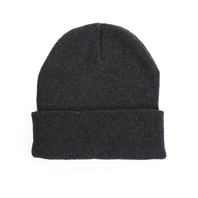Knitted hat solid color flat hat retro dome warm outdoor pullover hat damp cold hat