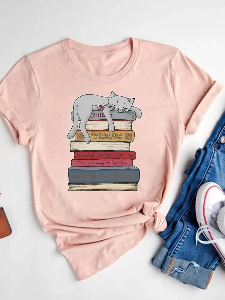 Women's Watercolor Love Heart Print T-Shirt Short Sleeve Tee Basic Clothing Summer Top Graphic Clothes Sweet Fashion