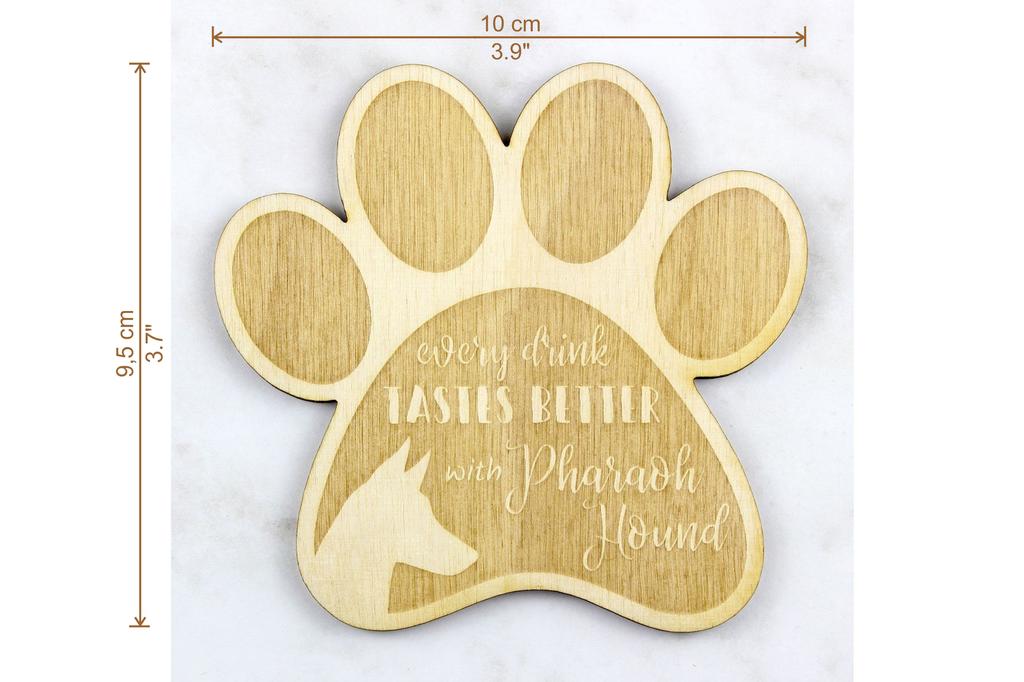 Pharaoh Hound, Kelb tal-Fenek – Mug coaster, engraved coaster with dog | Art-Dog