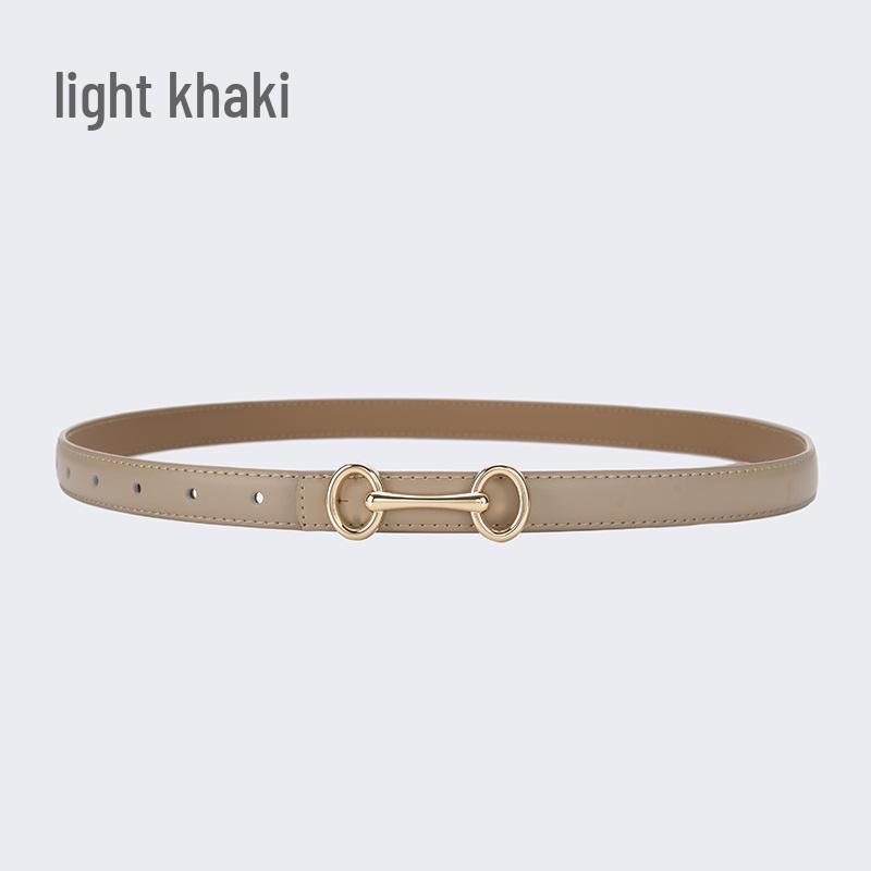 Damen Einfacher Echtleder Mode Gürtel - Vielseitig für Jeans, Hosen und Kleider