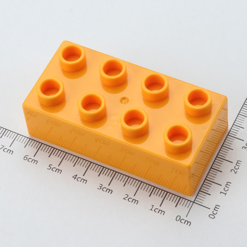 2x4 Dots Big Size Thick Brick 4PCS Colorful Building Block Figuers Compatible Large Plate Accessorie Kid Educational Toys Boys