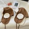 Winter Lamb Wool Lei Feng Hat for Men and Women, Thickened and Warm, Suede Ear Protection, Cold-Proof Ski Hat