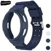 Custodia+Cinturino per Samsung Galaxy Watch 6 Classic 43mm 47mm Cinturino Copertura Protettiva Braccialetto in Silicone Per 6 Classic Kit di Modifica