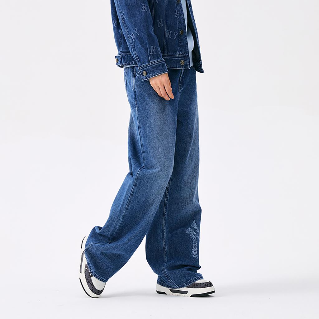 New MLB Basic Collection MONOGRAM New York Yankees FW25 Jeans Women's 3FDPB0854-50INS