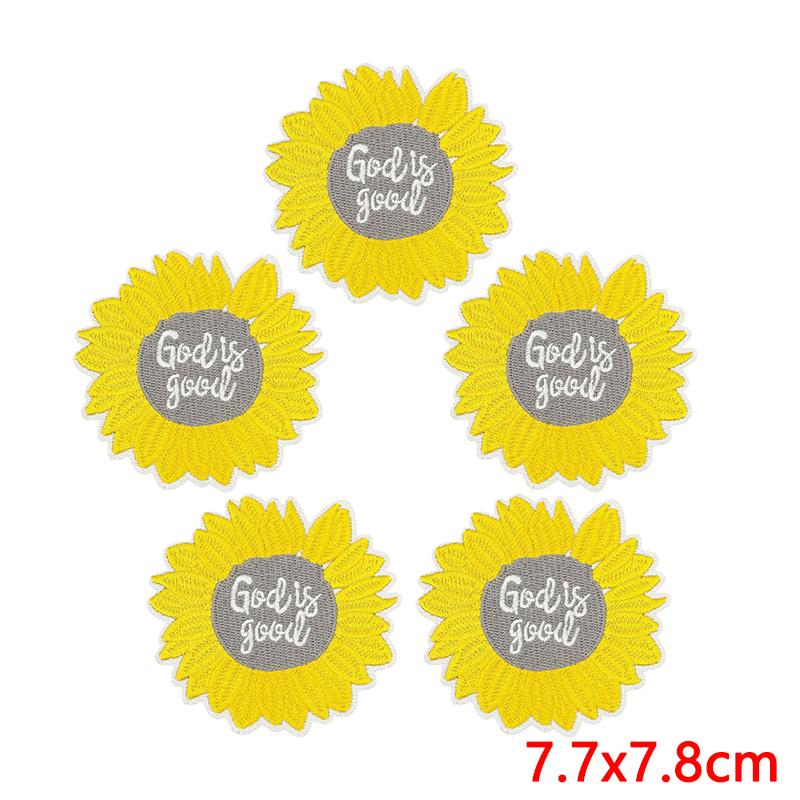 5pcs Wholesale Cartoon Jesus Embroidered For Clothes Iron On Patches For Clothing Hats Backpack Jackets Sew Embroidery Badges