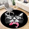 1pc Cat Fish Office Round Area Rug, Under Office Chairs Bedroom Living Room Home Decor, Room Deco, Available In Various Sizes