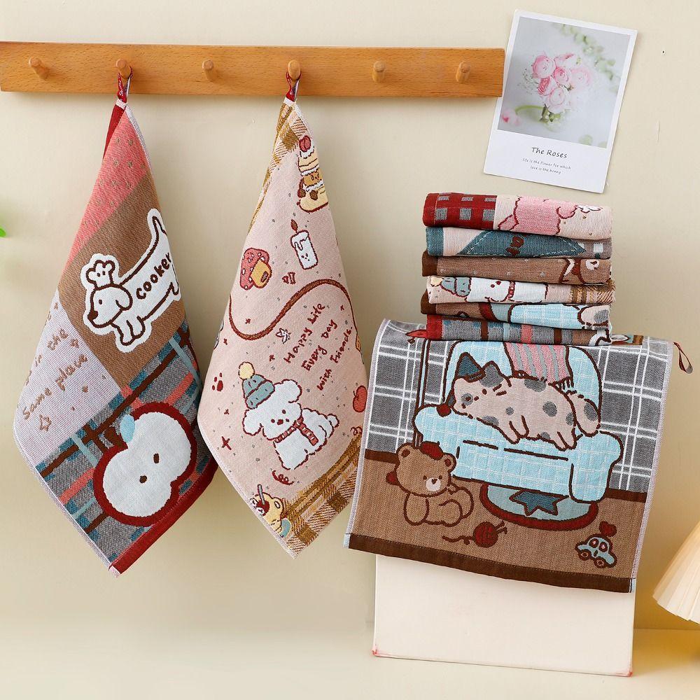 4 Layer Cotton Gauze Large Hand Towel 34x40cm Pure Cotton Dish Cloth Kitchen Towel Home Restaurant