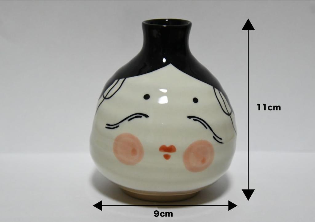 Okame Sake Bottle Set Go Cute Sake Japanese Why not give it as a 1.5 Size, Cup, Gift, Present, Souvenir, Sake, gift?