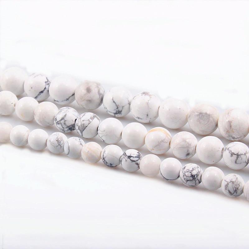 Koni Natural White Turquoise Round Beads for DIY Jewelry Accessories