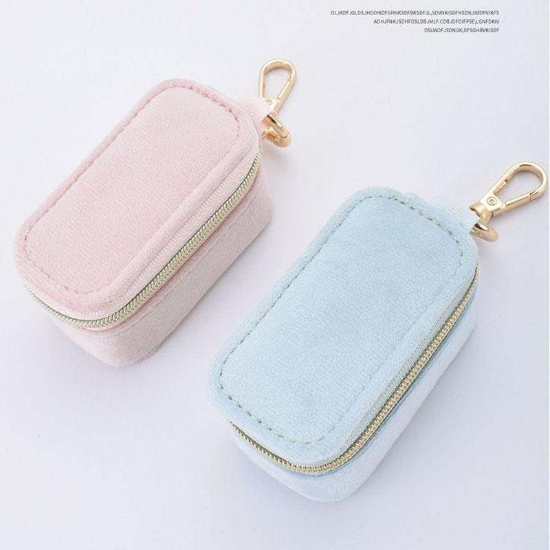 Portable Mini Jewelry Storage Organizer Soft Velvet Jewelry Box Travel Jewelry Organizer Hand Bag