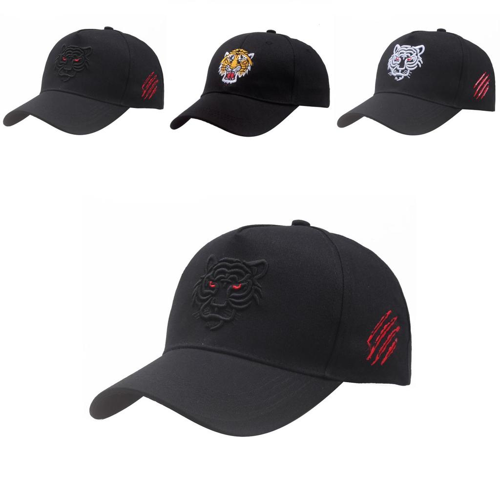 Tiger Head Embroidered Mesh Cap For Camping And Hiking Mens Outdoor Sports Hat