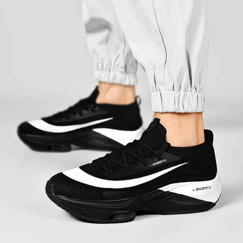 Herren Laufschuhe Atmungsaktiv Wettkampf Dämpfung Outdoor Paar Jogging Sneaker Trainer Luxusschuhe Rutschfest Mesh Offroad Schuhe