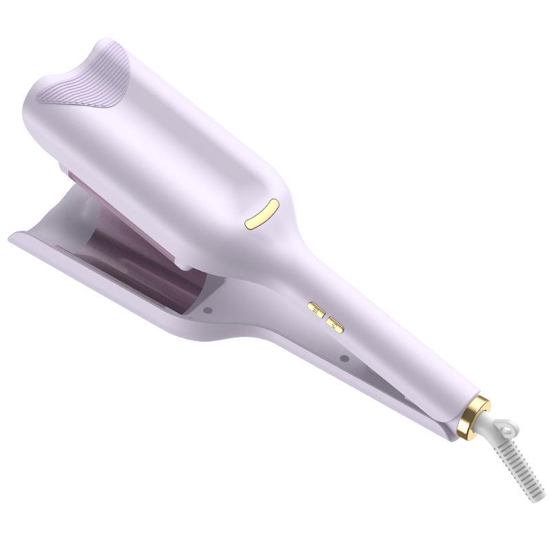 

40MM French Curling Iron for Wavy Hair – Egg Roll Maker & Big Wave Styler. US Plug (Purple)