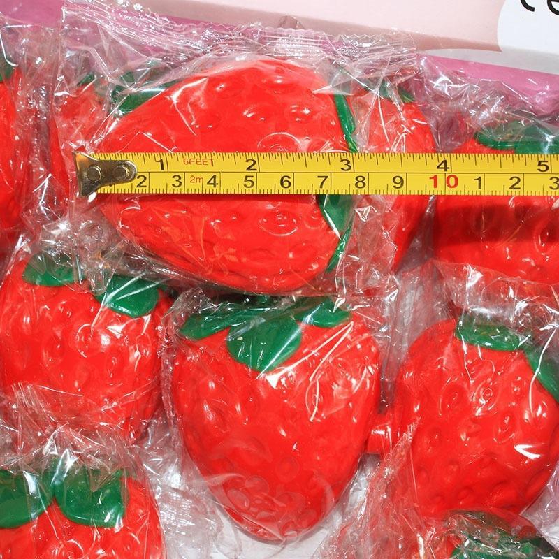 Creative Squishy Strawberry Stress Ball Toy Super Soft Building Block Filling Squeeze Fidget Toy Asmr Sensory Anti Stress Toys