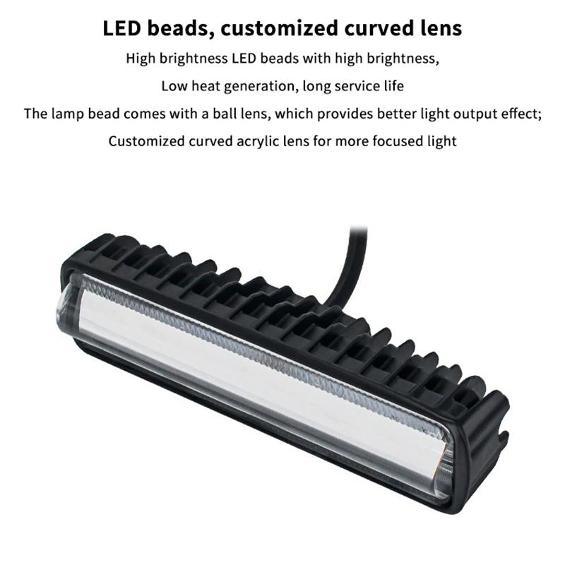 Forklift Warning Light 27W 9Led Truck Safety Work Light Bar 12-80W Red Flood Beam Danger Zone Warning Lamp Side Line Marker