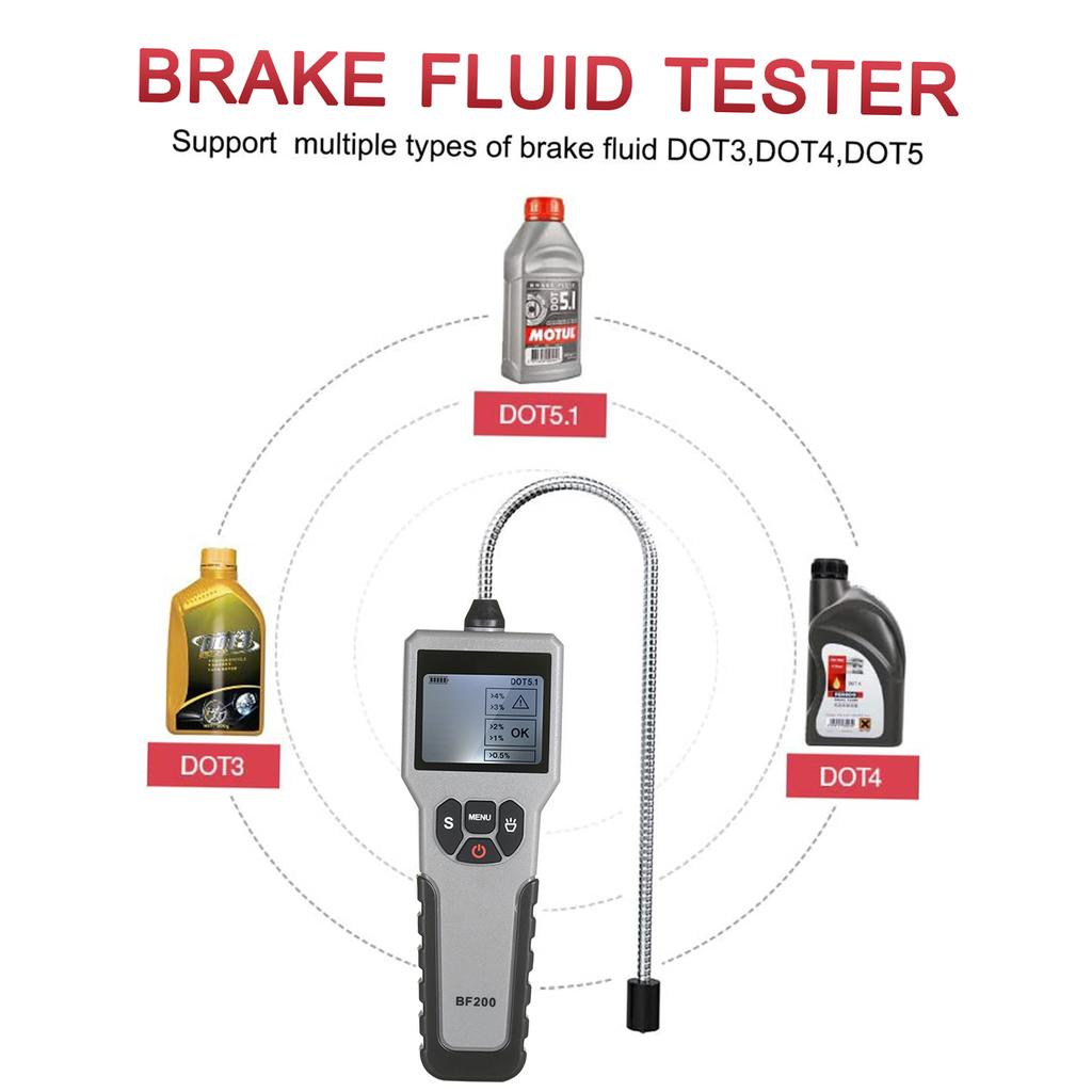 Brake Fluid Tester Automotive Brake Fluid Detector Intelligent Car Brake Fluid Tester Brake Fluid Diagnostic Testing