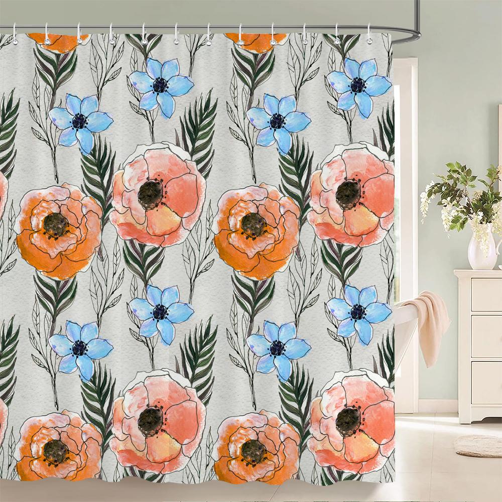 Mooie Bloemen Douchegordijnen Aquarel Bloemen Bloemen Home Decoratie Gordijn Voor Badkamer Polyester Stof Badgordijn