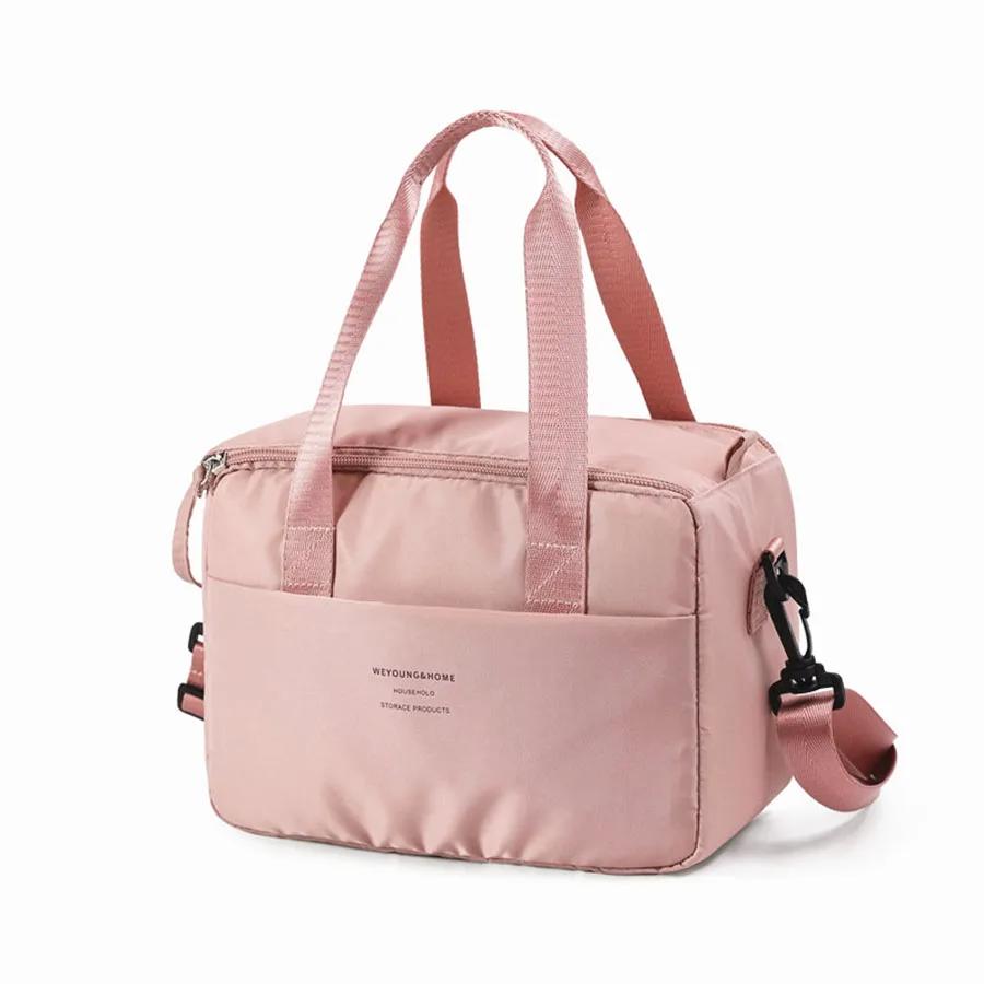 New Portable Lunch Bag Cooler Tote Hangbag Picnic Insulated Box Canvas Thermal Food Container Men Women Kids Travel Shoulder Bag