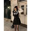 New early autumn women's clothing strap skirt daughter college style fake two-piece suit dress spring and autumn