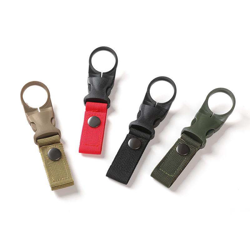 Taktická venkovní nylonová závěsná přezka na láhev - Multifunkční klip na láhve na vodu