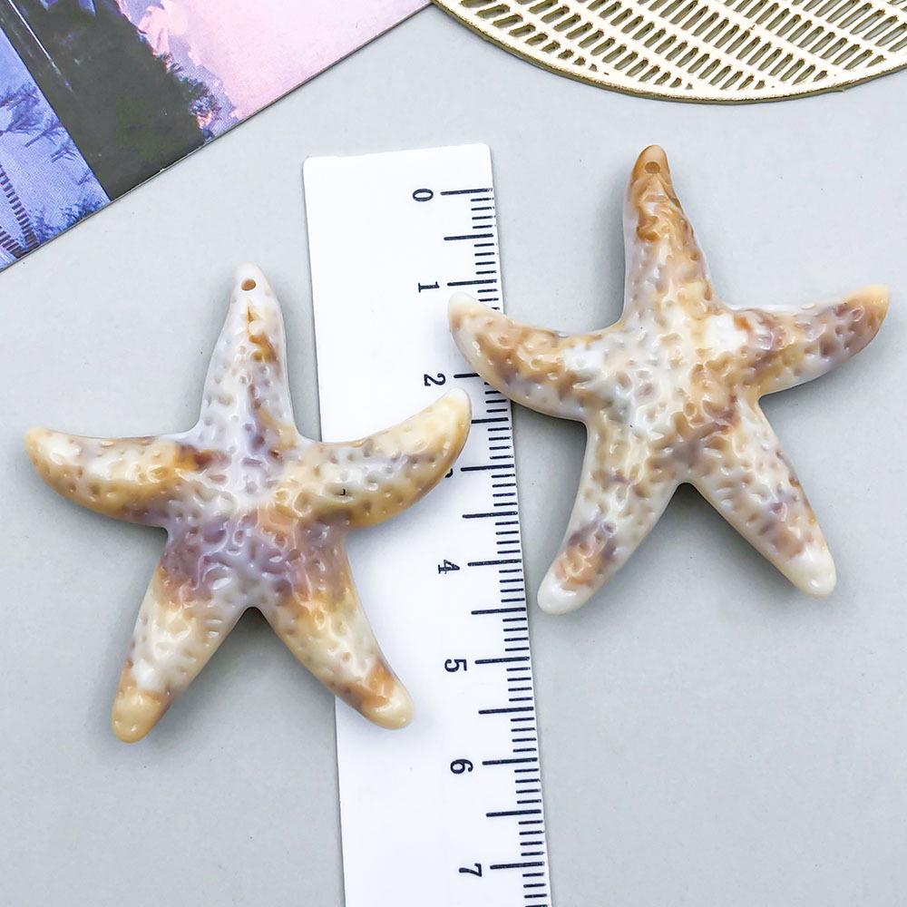 New Acrylic Ocean Conch & Starfish Pendant Charm for DIY Bracelets & Necklaces