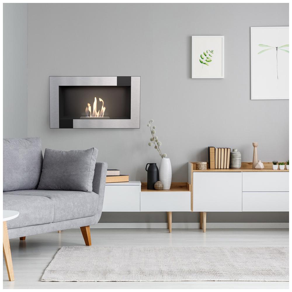 Wall mounted Bioethanol fireplace GOLF QUBE TÜV