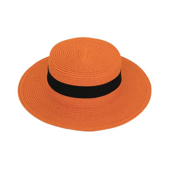 Beach Hat with Wrap-Around Brim, UV Protection Breathable Natural Straw Hat, Flat Top Summer Sun Hat for Beach Vacation Tropical Travel Outdoor