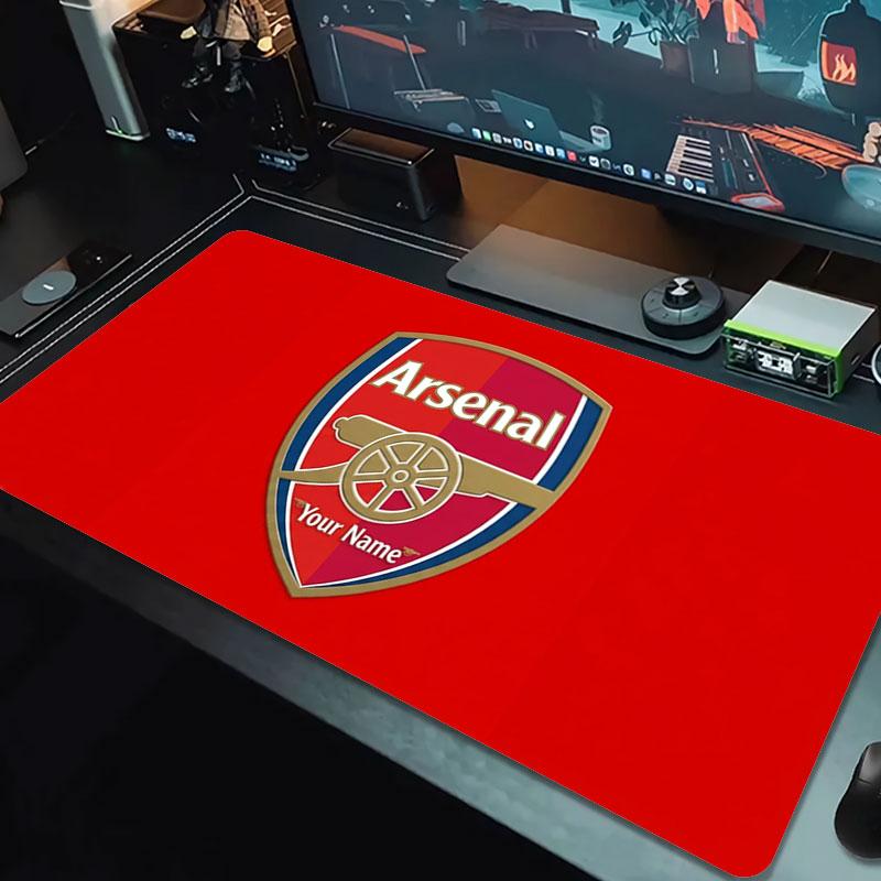 Arsenal F Anpassat Namn Stor Storlek Musmatta Stor Spelbord Kudde Halkfri Bärbar Dator Surfplatta Stor Musmatta XXL Mat Mini PC Spelmatta Med Låst Kant