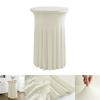 1Pcs Round Spandex Cocktail Tablecloths with Skirt Table Cover  Stretch Tablecloth Skirt For Table Bar Wedding Party Banquet