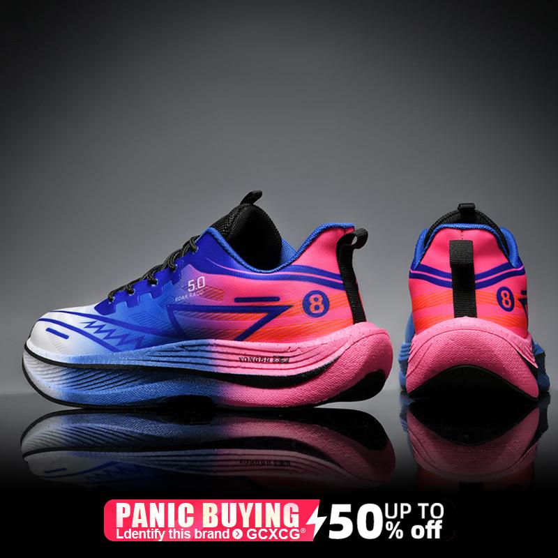 

Running Shoes Carbon Board Speciality Marathon Men Sports Breathable Lightweight Women s Comfortable Athletic Nonskid Sneakers 45 рожевий