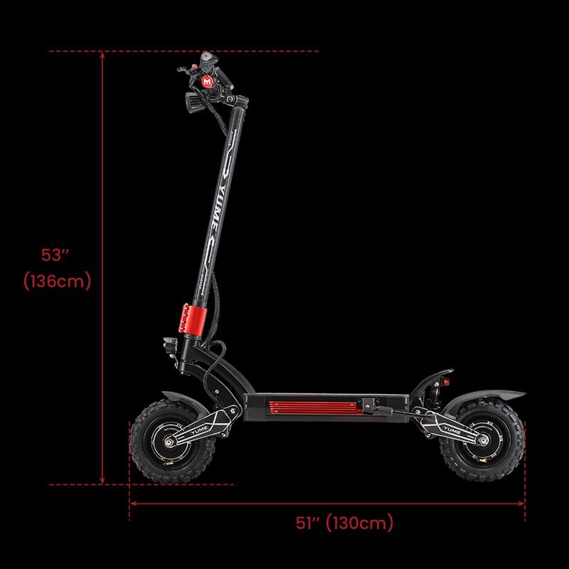 YUME Raptor Electric Scooter 6000W Dual Motors 60V eScooter 11 Inch Tires Max Speed 80KM/H Max Range 96KM NFC Electric Scooter