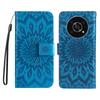 For Honor X30 5G/Honor Magic 4 Lite 5G/Honor X9 4G Leather Wallet Case Sunflower Imprinted Phone Cover