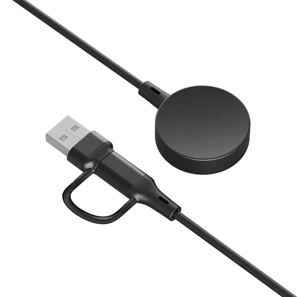 Compact Magnetic Charging Base For Watch 7/7 Ultra Smartwatches Double USB A And USB C Port Fast Charging Design