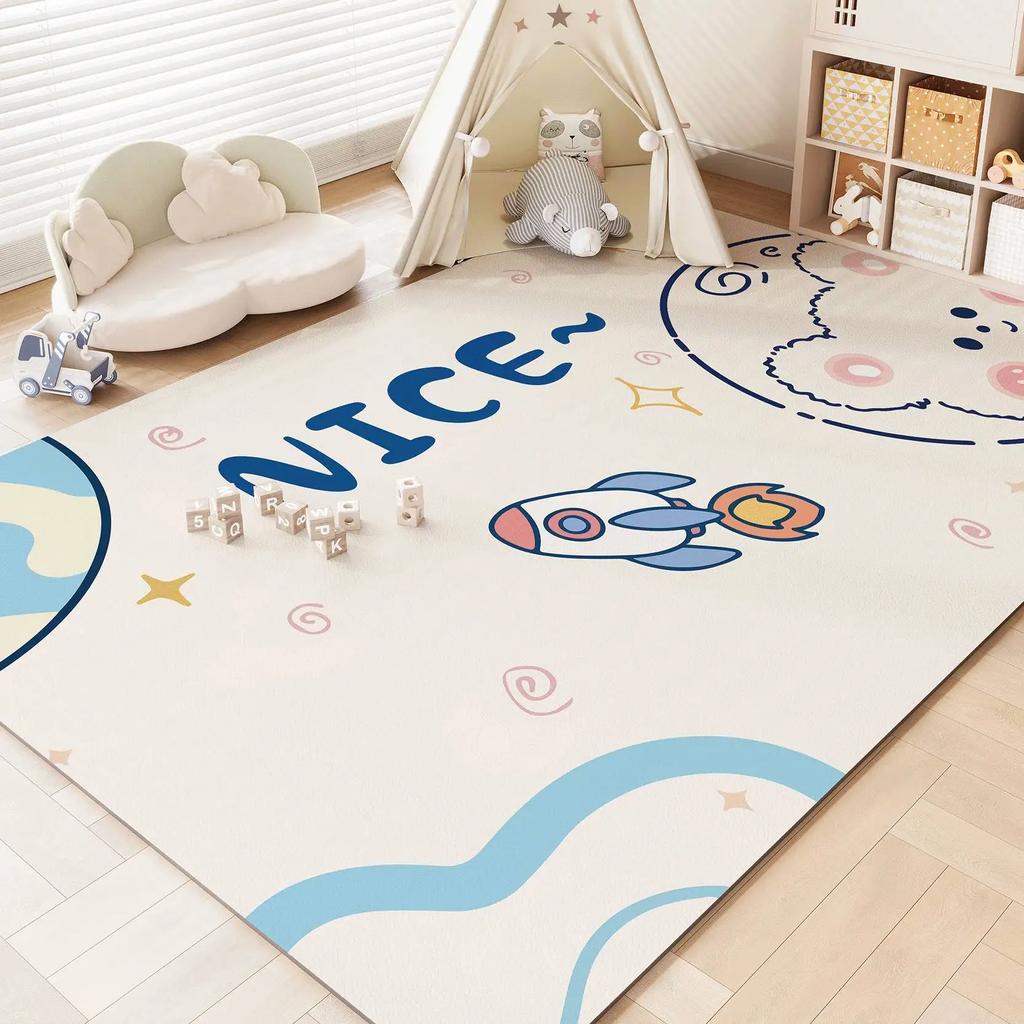 Kids Cartoon Game Rug Children Playroom Carpet Number Hopscotch Traffic Road Design Non-toxic Durable Home Decor Cute Styles
