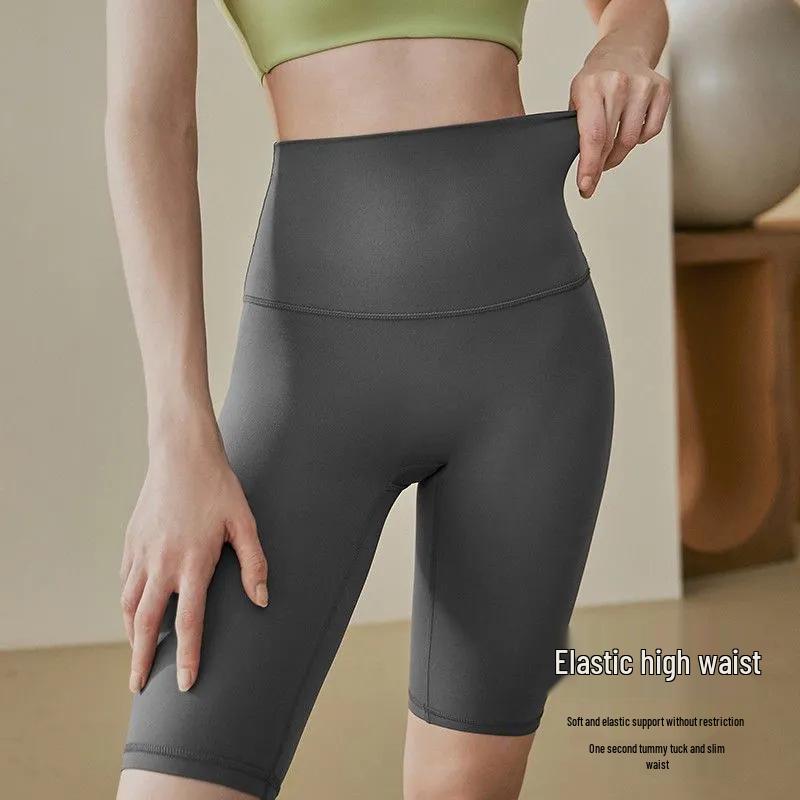 

Women s High Waist Yoga & Cycling Shorts - Tummy Control, Hip Lift, Summer Fitness Wear S (85-95 jin recommended) сірий колір
