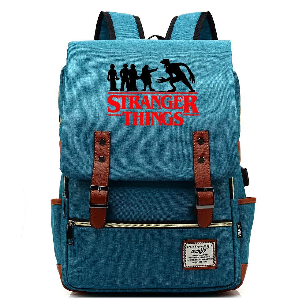 Stranger Things Studenten-USB-Rucksack