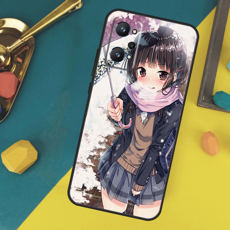 Anime girl cartoon japan cute Case For Realme 14 12 10 11 13 Pro Plus GT 6 6T 5 GT7 Pro C61 C55 C51 C21Y C25S C67 C75 C53