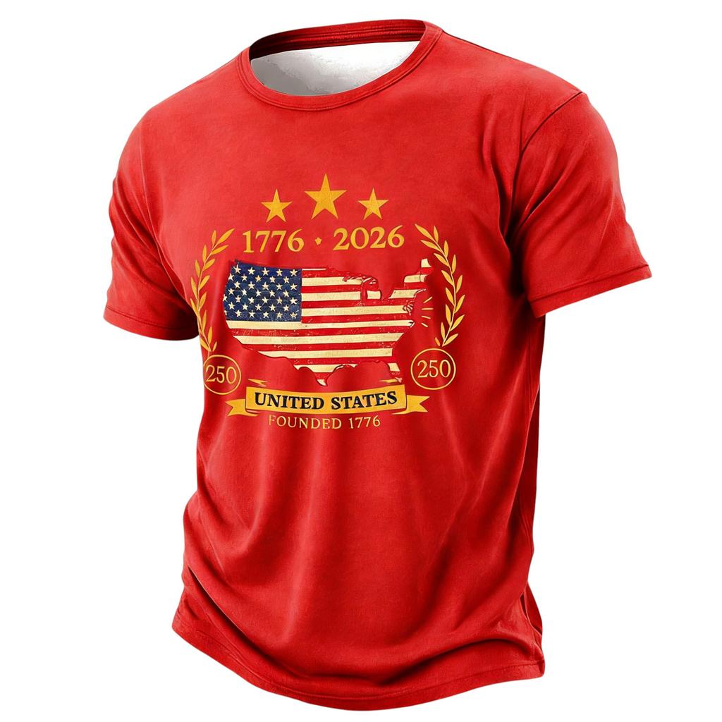 Herren Freizeit Rundhals Kurzarm T-Shirt