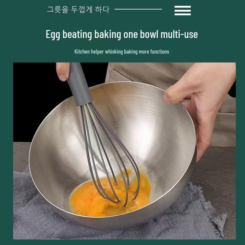 Korean Stainless Steel Salad & Noodle Bowl for Cold Dishes