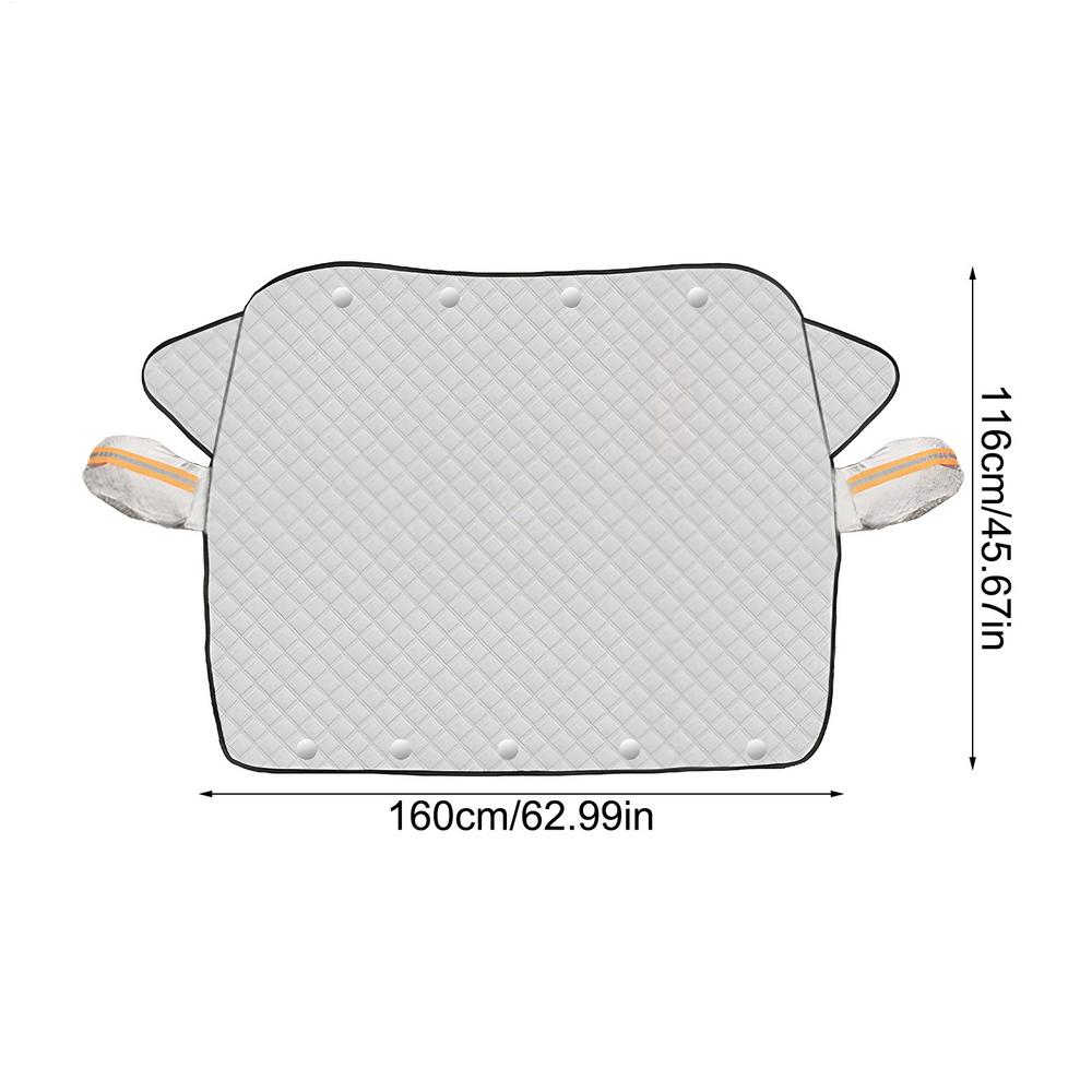 4-Layer Universal Car Windshield Snow Cover Magnetic Edge Waterproof All Weather Frost Protector for SUV Truck Winter Outdoor