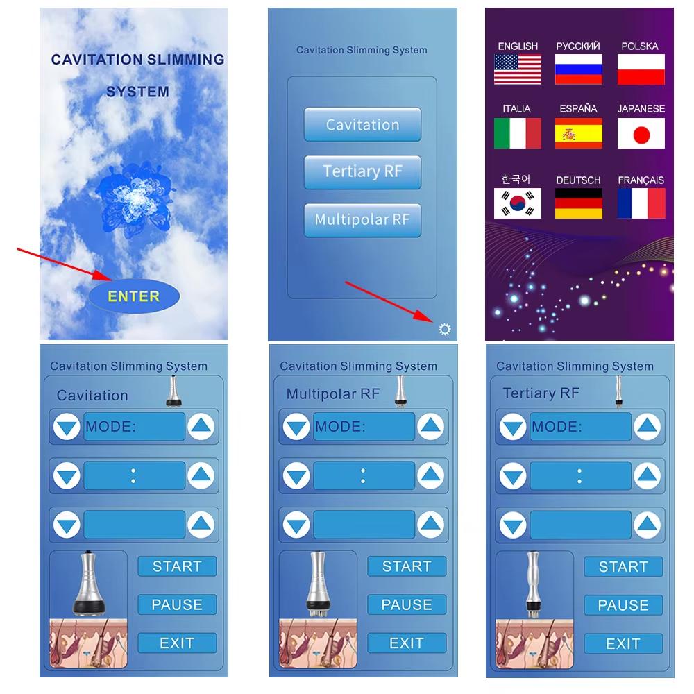 3 In 1 40K Cavitation Slimming Machine Ultrasonic Body Shaping Massage RF Facial Skin Tightening Lifting Device with Stand