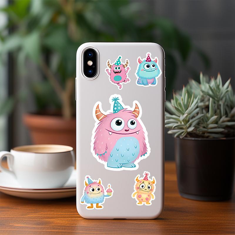 50PCS Cartoon Big-eyed Animals Monster Stickers Child DIY Luggage Journal Skateboard Diary Helmet  Skateboard Decoration Decals