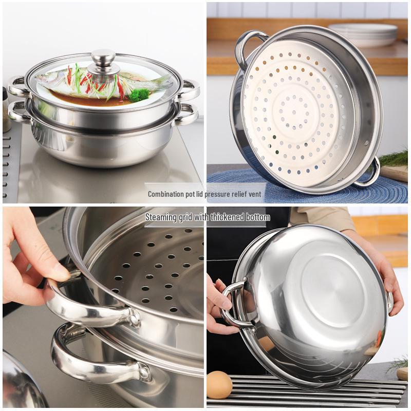2025 Year of the Snake Gift: Stainless Steel Steaming Hot Pot & Induction Cooker