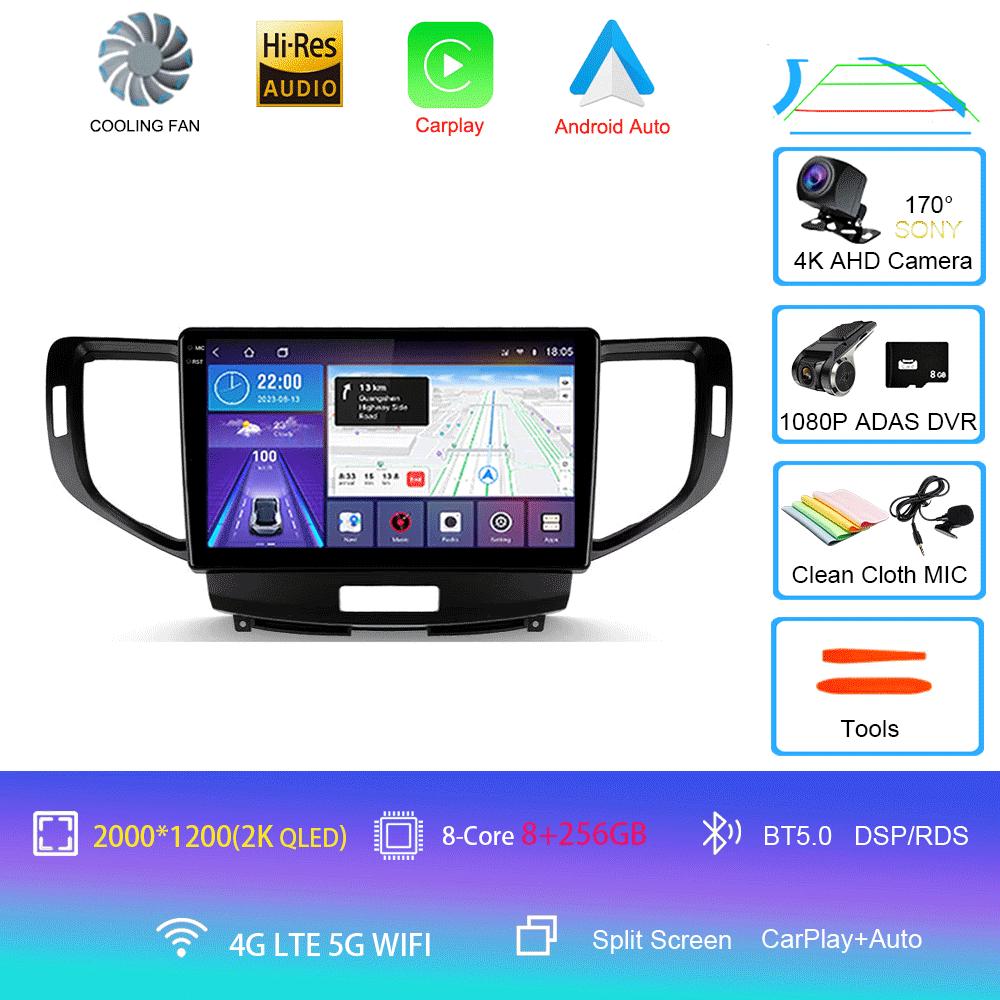 Autoradio Android 14 Carplay Auto DSP 2K Bildschirm Multimedia-Player Für Honda Accord 8 2008-2012 Autoradio Stereo 2din Head Unit