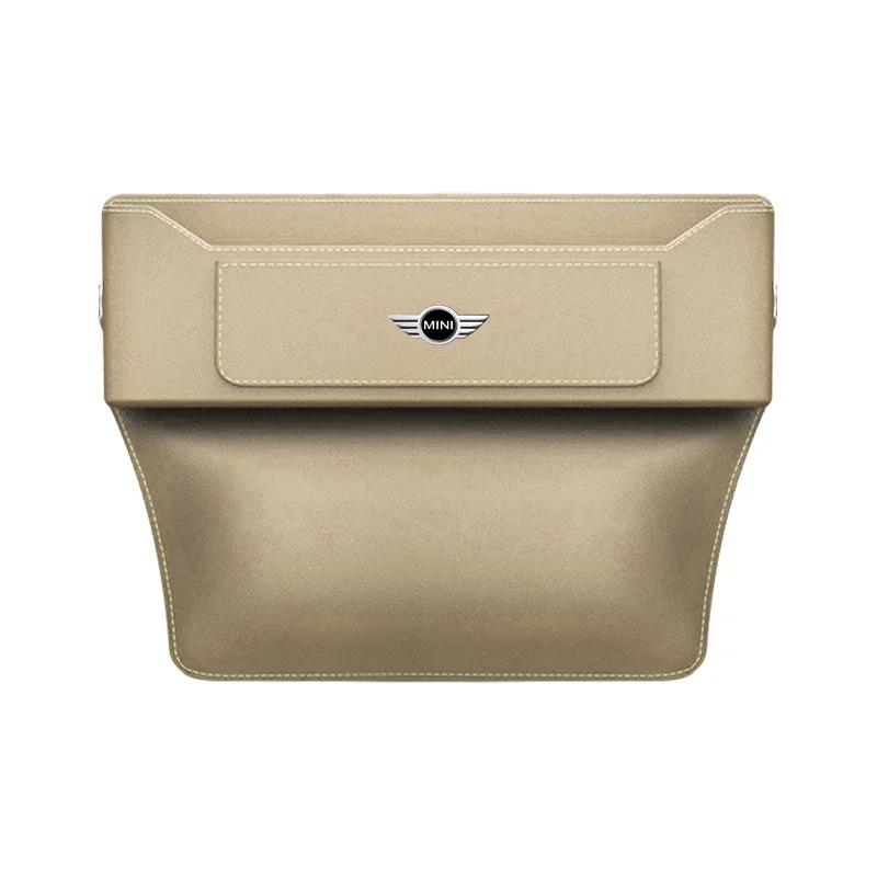 Car Seat Gap Storage Box Leather Cup Holder Accessories For Mini Cooper JCW Works F54 F55 F56 F57 F60 R50 R52 R53 R55 R56 R57 gqtsu22