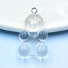Large Resin Cartoon Bear Keychain with Transparent Sequin Pendant