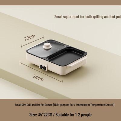 ZISIZ Multifunktionaler Elektrischer Hot Pot & Grill