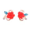 Women Rose Earrings Colorful Flower Earrings Jewelry Party Gifts Accessories