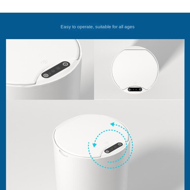 14L runder intelligenter Mülleimer, automatischer Induktions-Mülleimer, Induktions-Elektro-Mülleimer, Haushalts-Aufbewahrungseimer, Küche, Bad